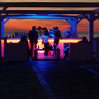 Blaue Stunde am Strand von Warnemünde