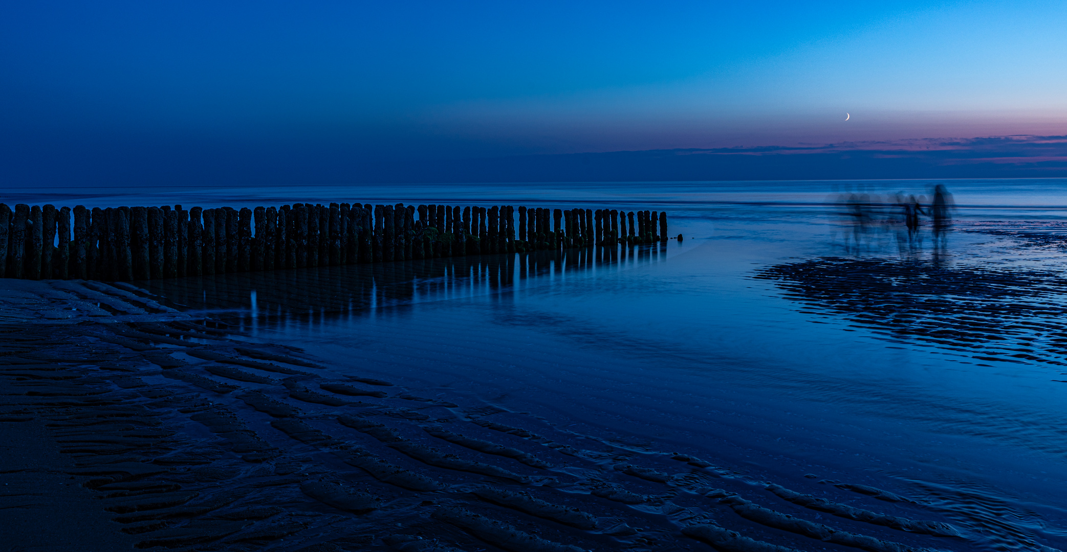 blaue Stunde am Sylter Strand