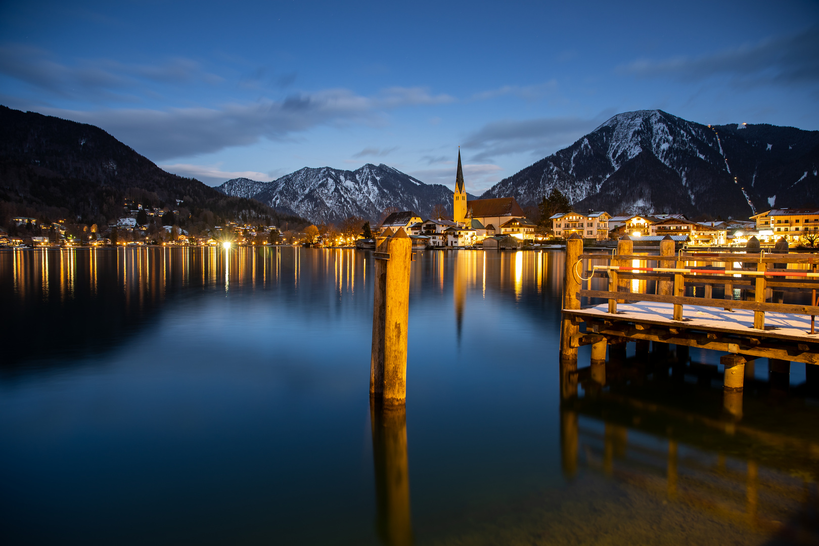 blaue Stunde am Tegernsee