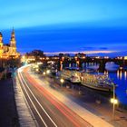 Blaue Stunde am Terrassenufer Dresden