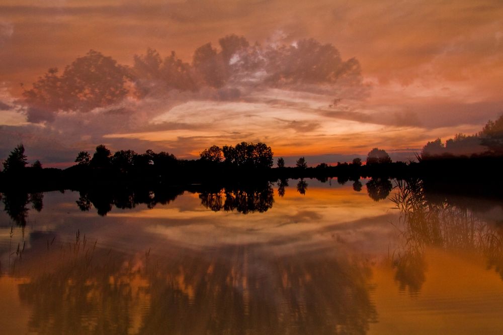 Blaue Stunde am Weiher