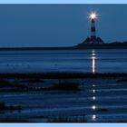 blaue Stunde am Westerheverleuchtturm