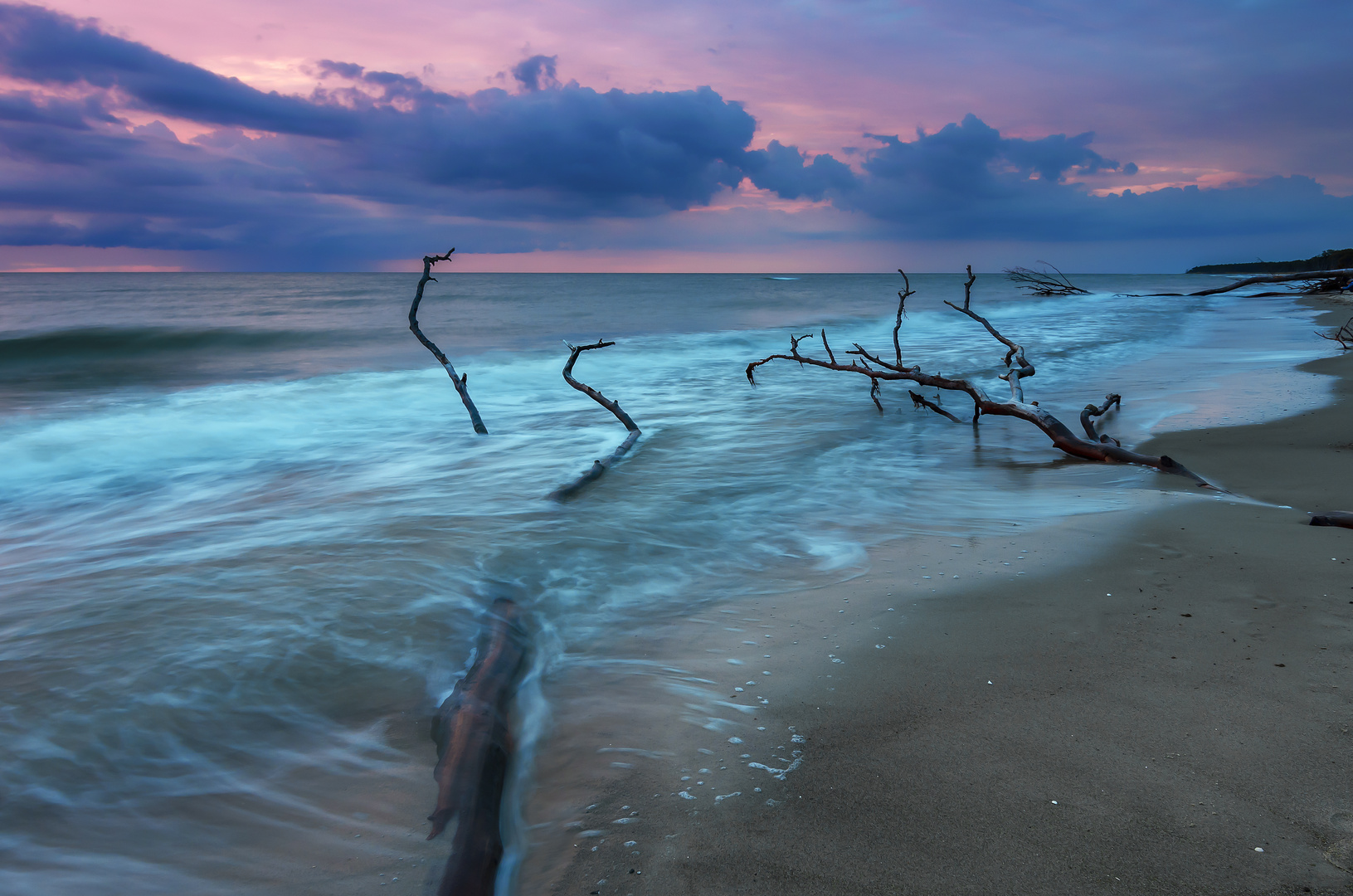 Blaue Stunde am Weststrand Ahrenshoop