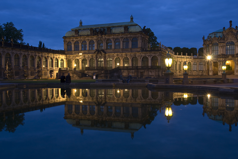 blaue Stunde am Zwinger, Dresden