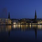 Blaue Stunde an der Binnenalster