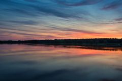 Blaue Stunde An der Elbe