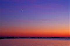 blaue Stunde an der Elbe