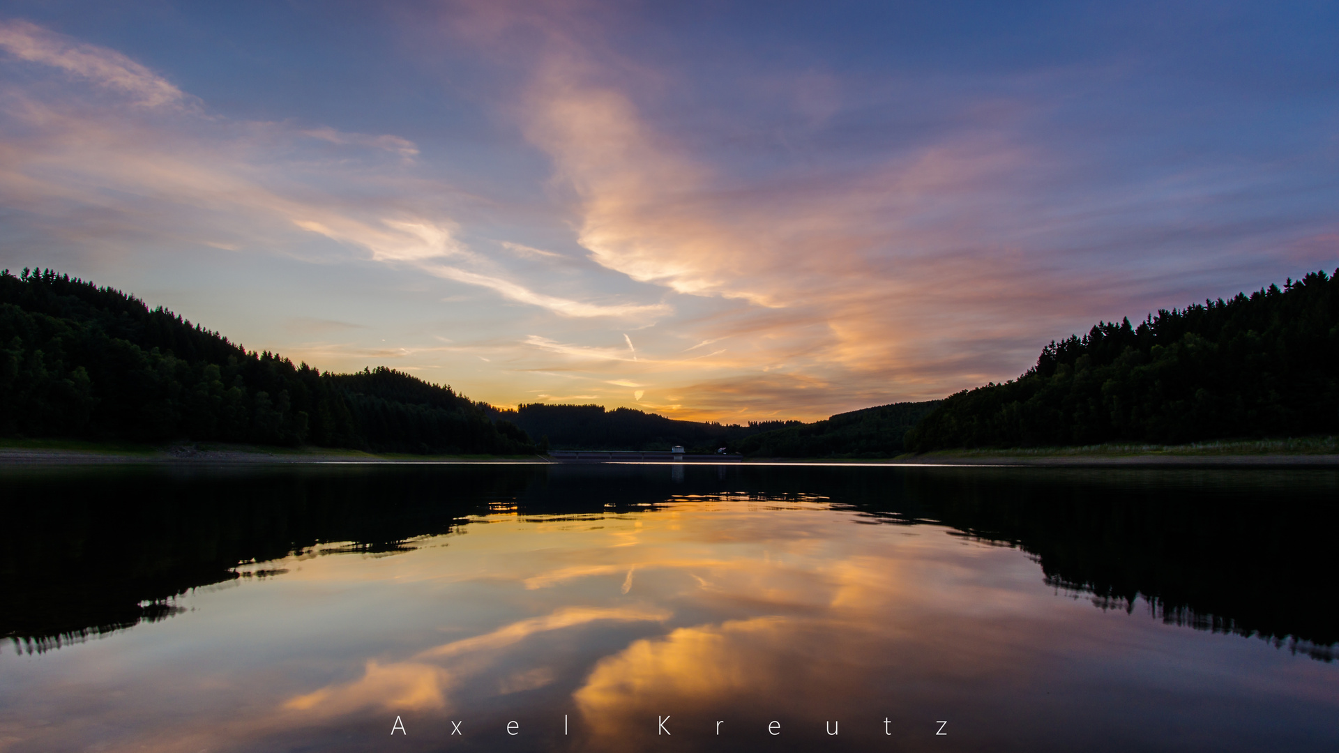 Blaue Stunde an der Obernautalsperre