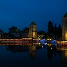 Blaue Stunde an der Pont Couverts / Strasbourg