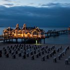 Blaue Stunde an der "Seebrücke von Sellin"