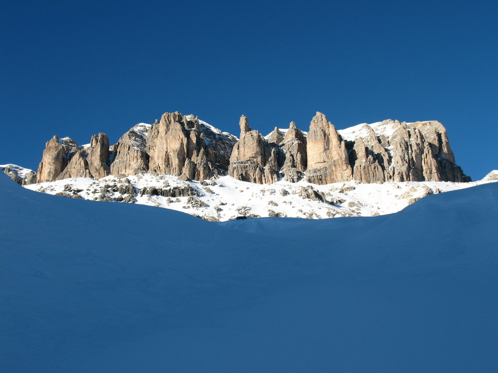 Blaue Stunde an der Sella/Dolomiten