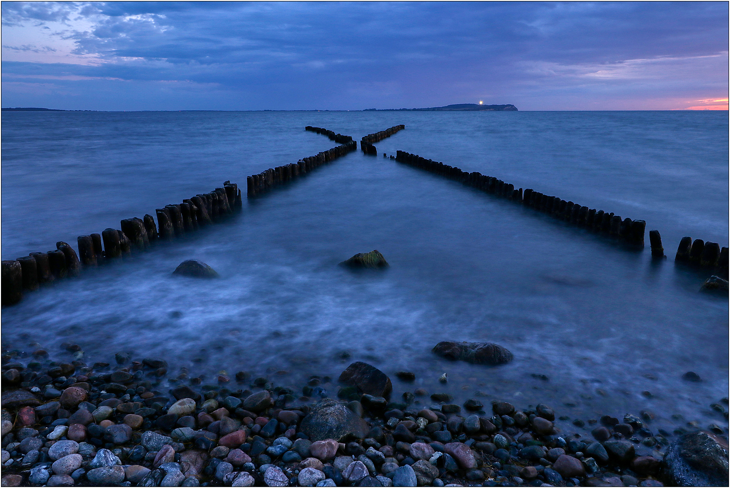 Blaue Stunde an der X-Buhne...