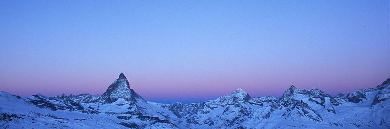 Blaue Stunde auf dem Gornergrat