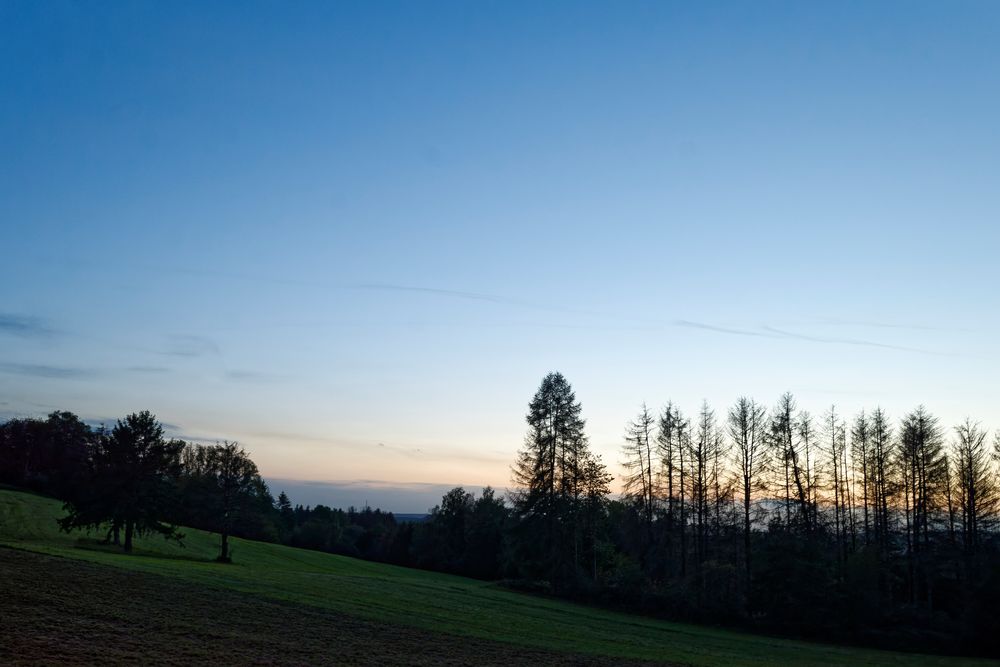 Blaue Stunde auf dem Hangarder Flur