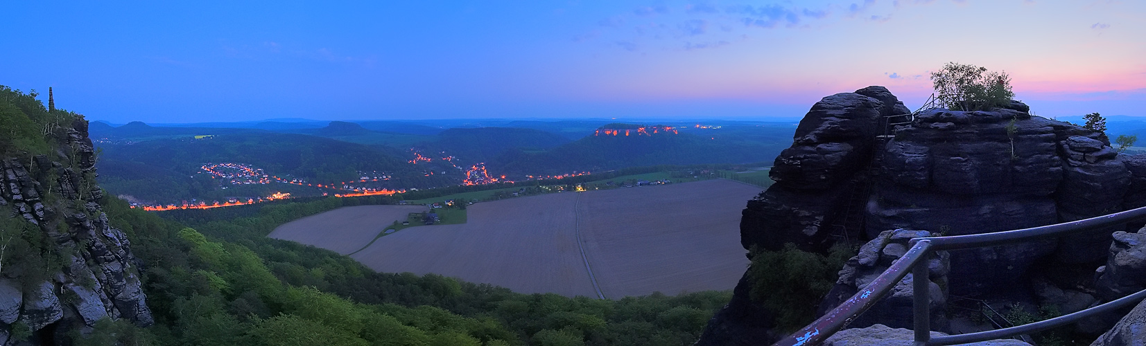 Blaue Stunde auf dem Lilienstein