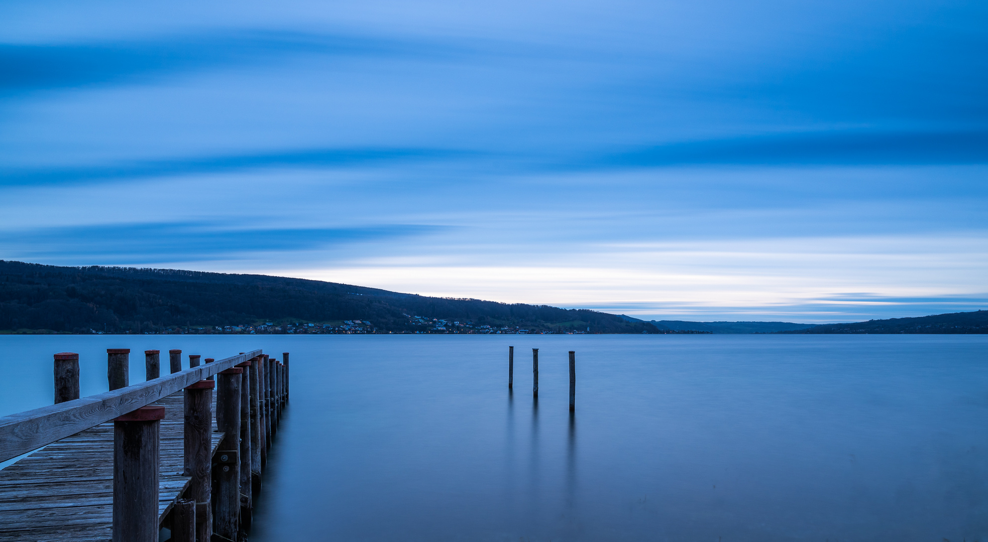 Blaue Stunde auf der Insel Reichenau