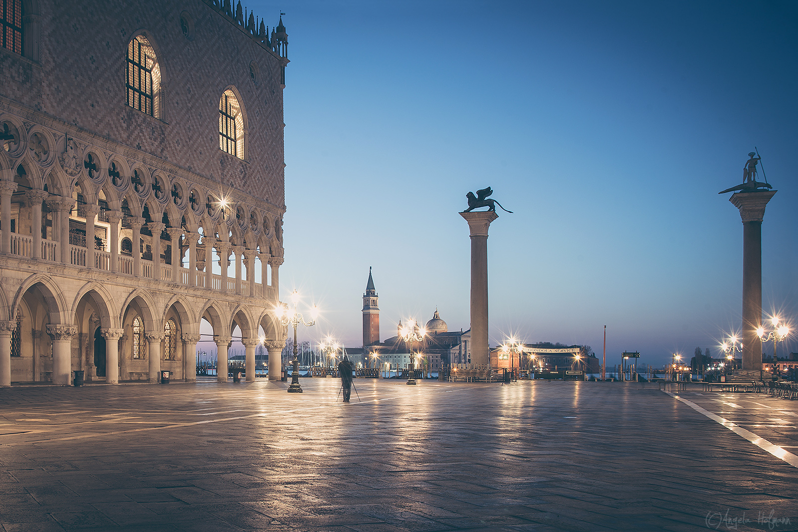 Blaue Stunde auf der Piazzetta ...