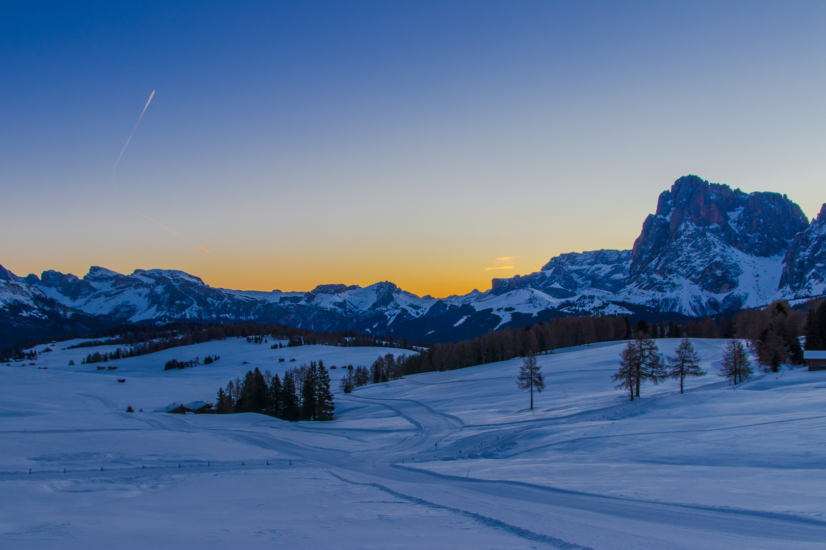 Blaue Stunde auf der Seiser Alm