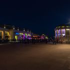 Blaue Stunde auf der Strandpromenade von Borkum