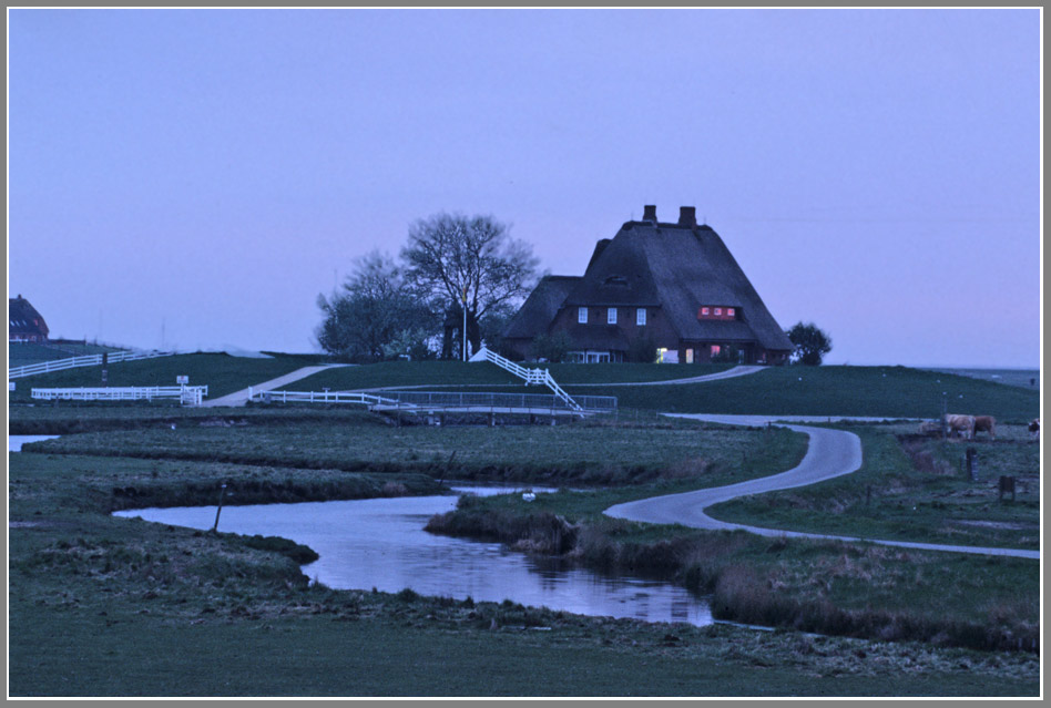 Blaue Stunde auf Hooge von Karlheinz Lutzmann