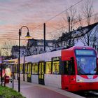 Blaue Stunde bei der Straßenbahn