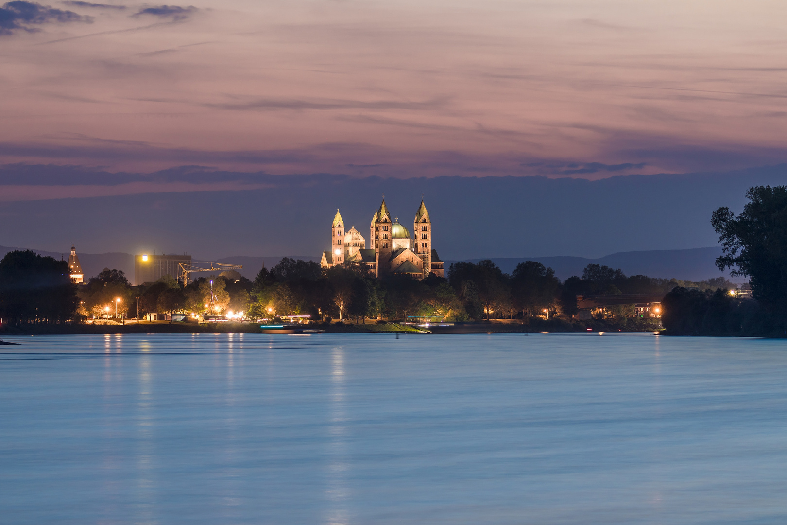 Blaue Stunde bei Speyer