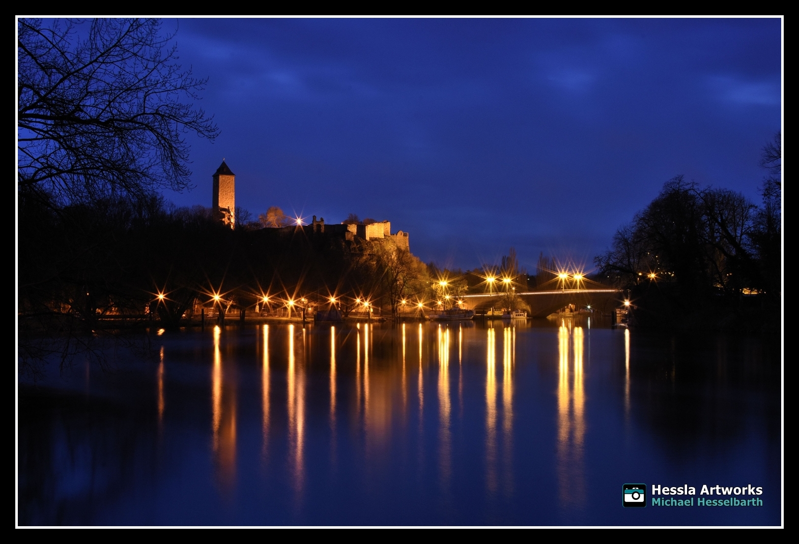 Blaue Stunde, Burg Giebichenstein - Halle/Saale.