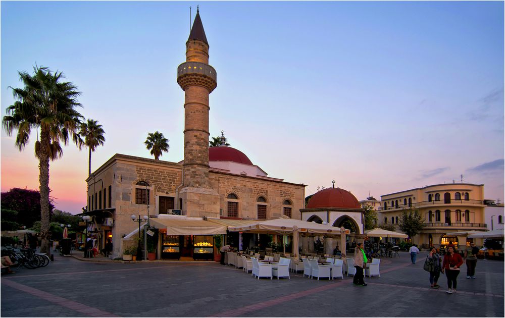 Blaue Stunde Eleftherias Square, Kos-Stadt 