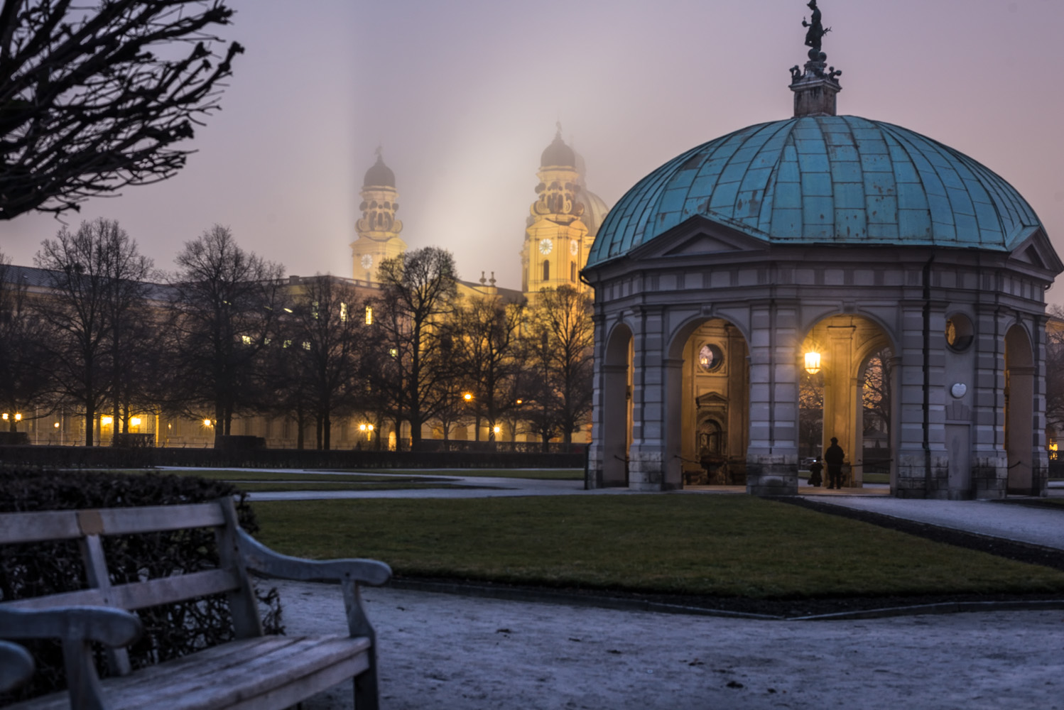 Blaue Stunde Hofgarten München