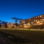 Blaue Stunde im Citypark Karlsruhe