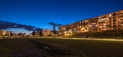 Blaue Stunde im Citypark Karlsruhe