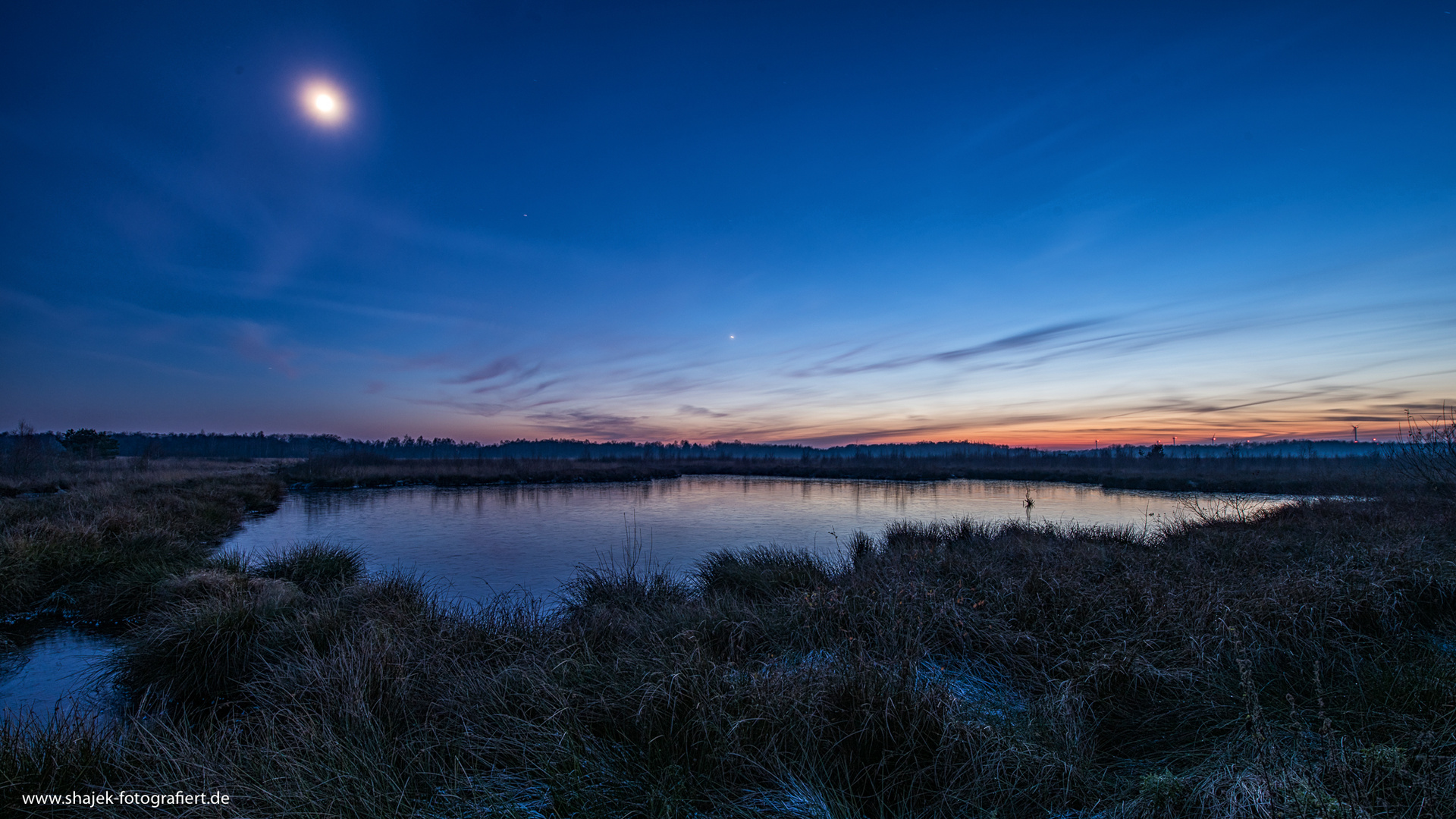 Blaue Stunde im Emsdettner Venn