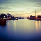 Blaue Stunde im Greifswalder Museumshafen