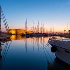 Blaue Stunde im Hafen von Heraklion