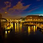 (B)laue Stunde im Hamburger Hafen