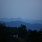 Blaue Stunde im Karwendel Gebirge.