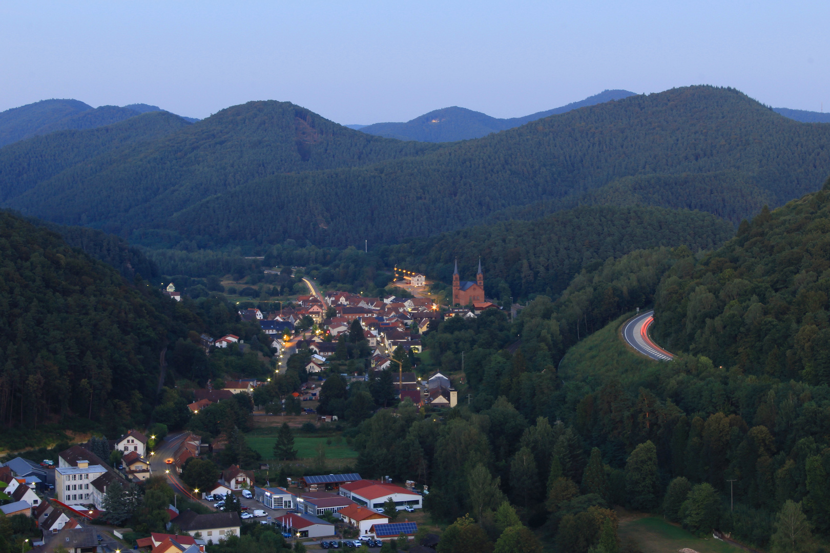 Blaue Stunde im Pfälzerwald