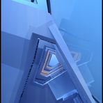 blaue Stunde im Treppenhaus