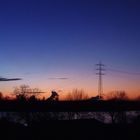 Blaue Stunde im Winter 2009 überm Rhein