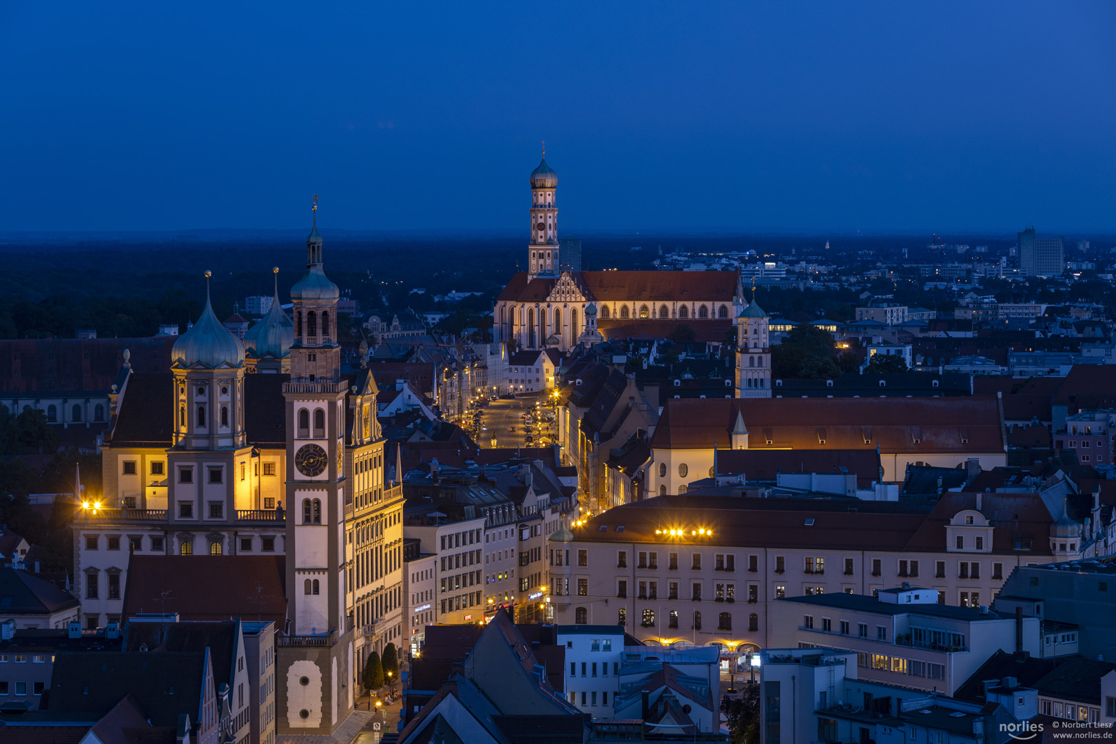 Blaue Stunde in Augsburg