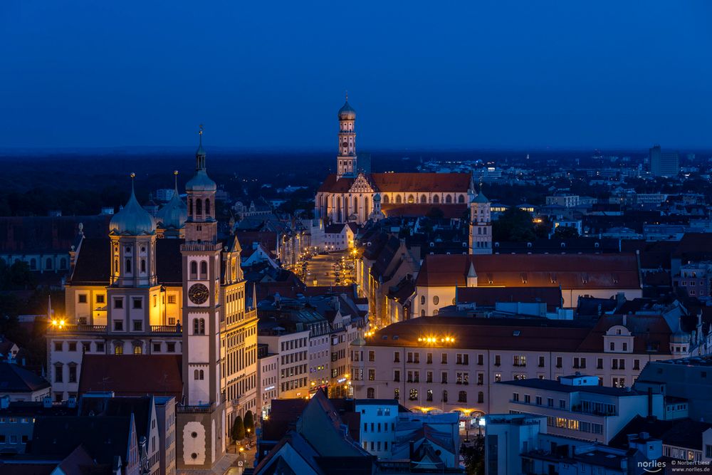 Blaue Stunde in Augsburg