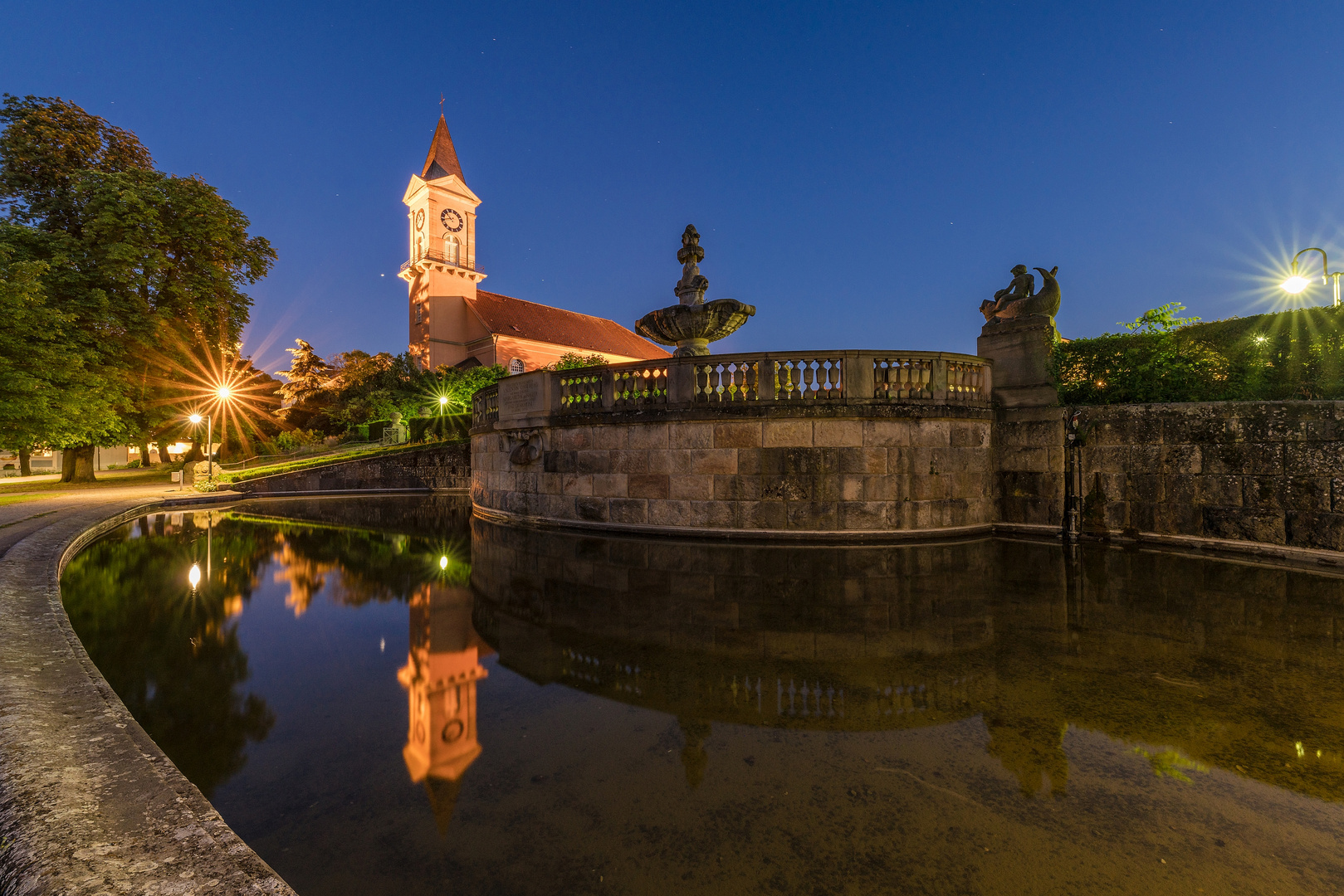 Blaue Stunde in Bad Dürkheim