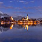 blaue Stunde in Bled - Slowenien