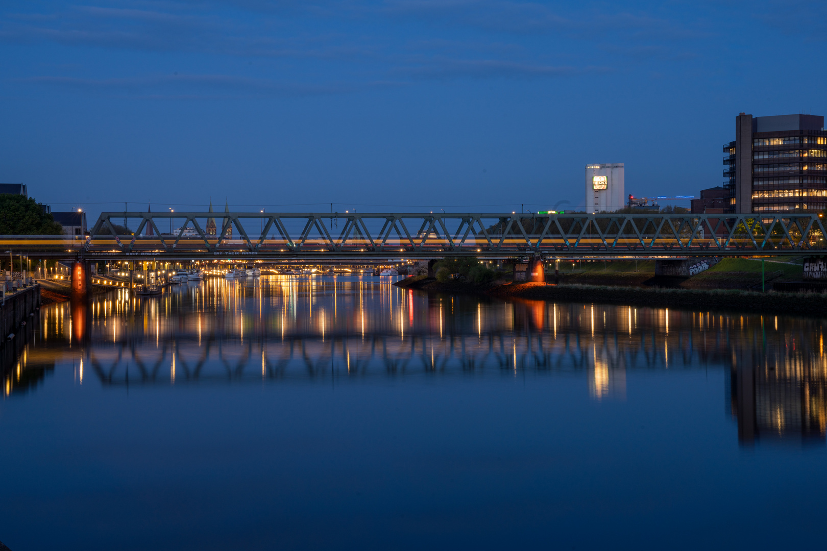 Blaue Stunde in Bremen an der Weser