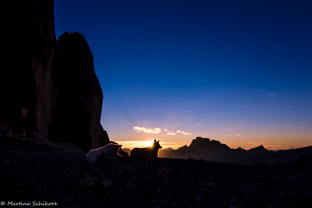 Blaue Stunde in den Dolomiten