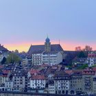 Blaue Stunde in der Altstadt Fribourg