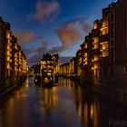 Blaue Stunde in der Hamburger Speicherstadt