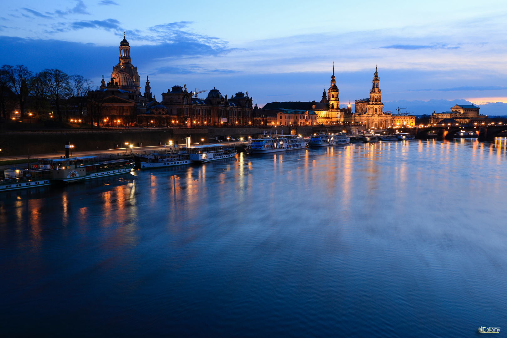 Blaue Stunde in Dresden