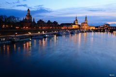 Blaue Stunde in Dresden