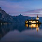 Blaue Stunde in Gmunden, Schloss Ort